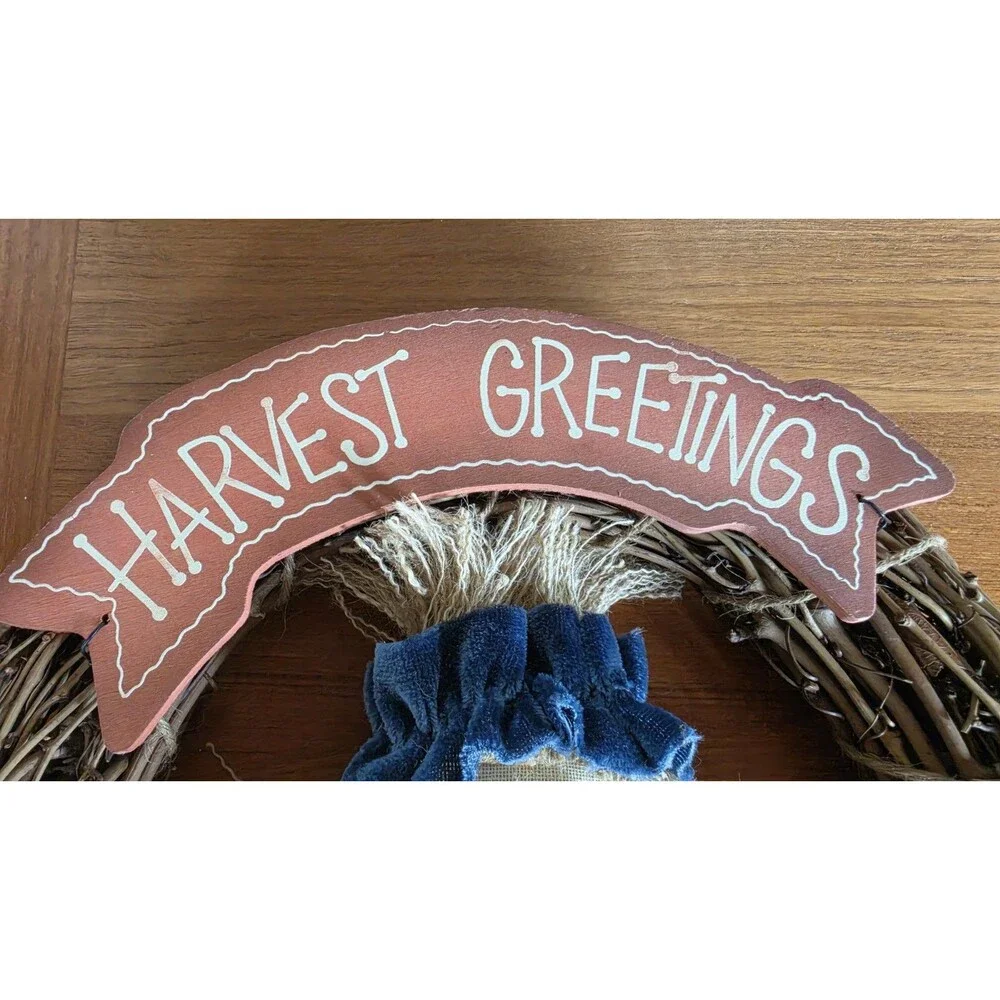 Vintage Harvest Greetings Wreath